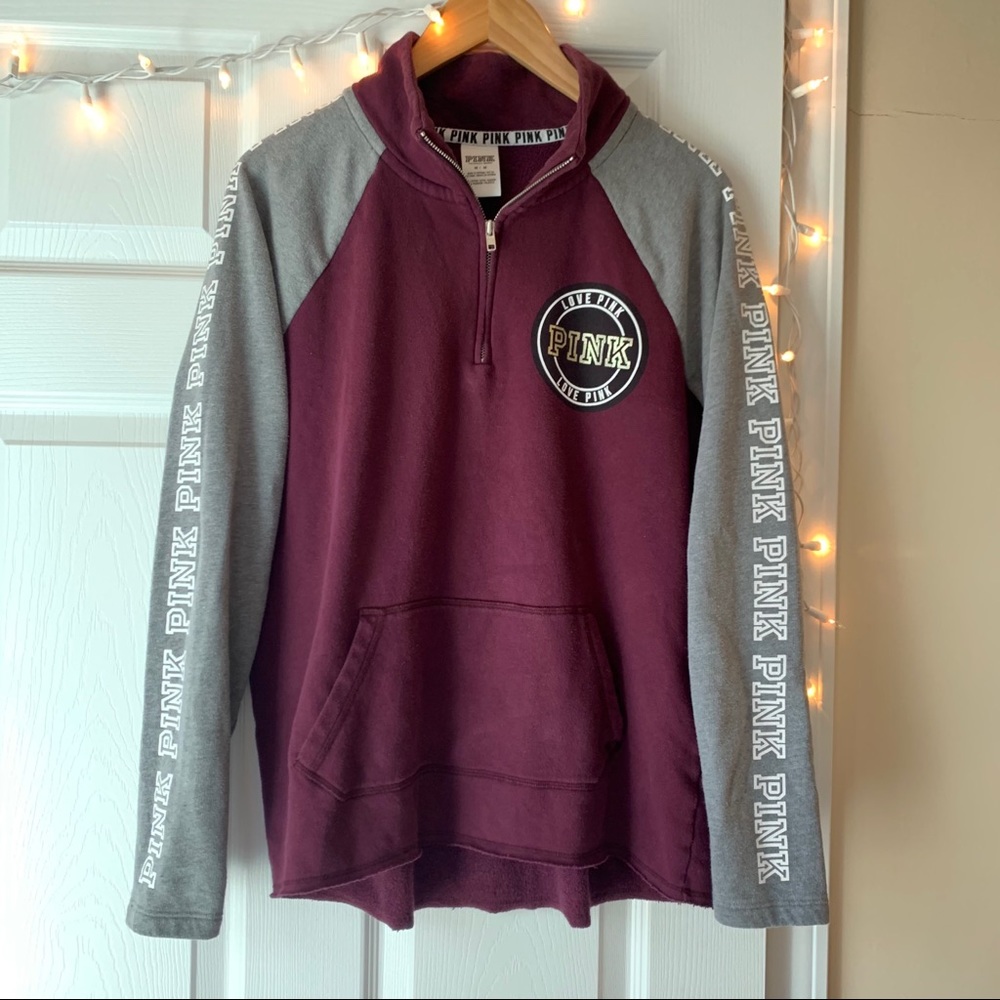 VS PINK quarter zip pullover